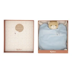 Doudou plat ours bleu 24 cm