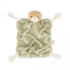 Doudou plat ours vert 24 cm