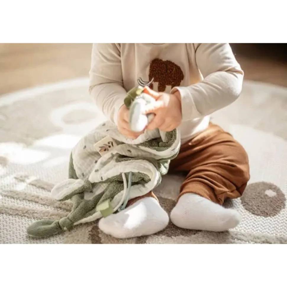 Doudou plat vert kaki