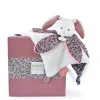 Doudou pétale boh'aime lapin rose