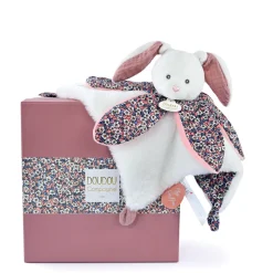 Doudou pétale boh'aime lapin rose