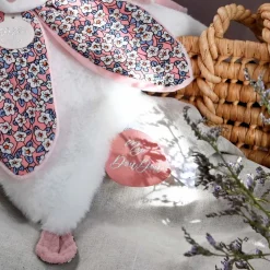 Doudou pétale boh'aime lapin rose
