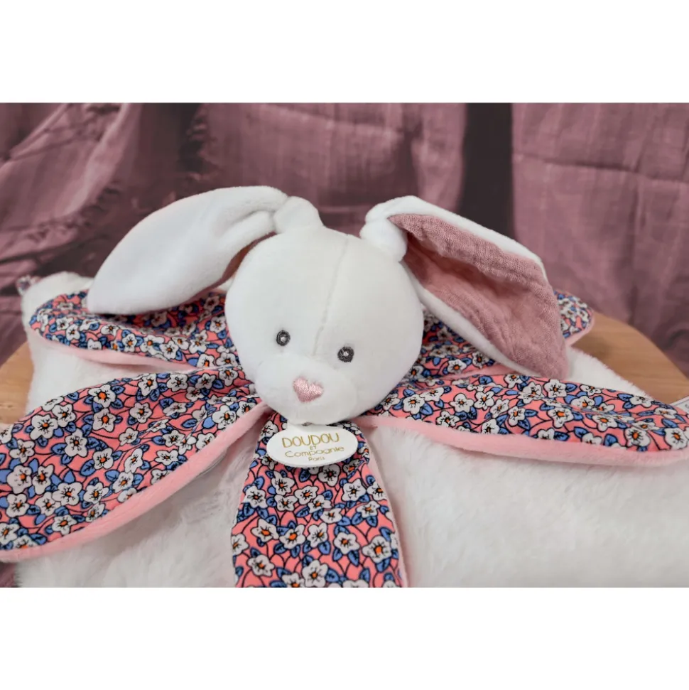Doudou pétale boh'aime lapin rose