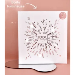 Doudou pétale plat collector ours 25 cm rose