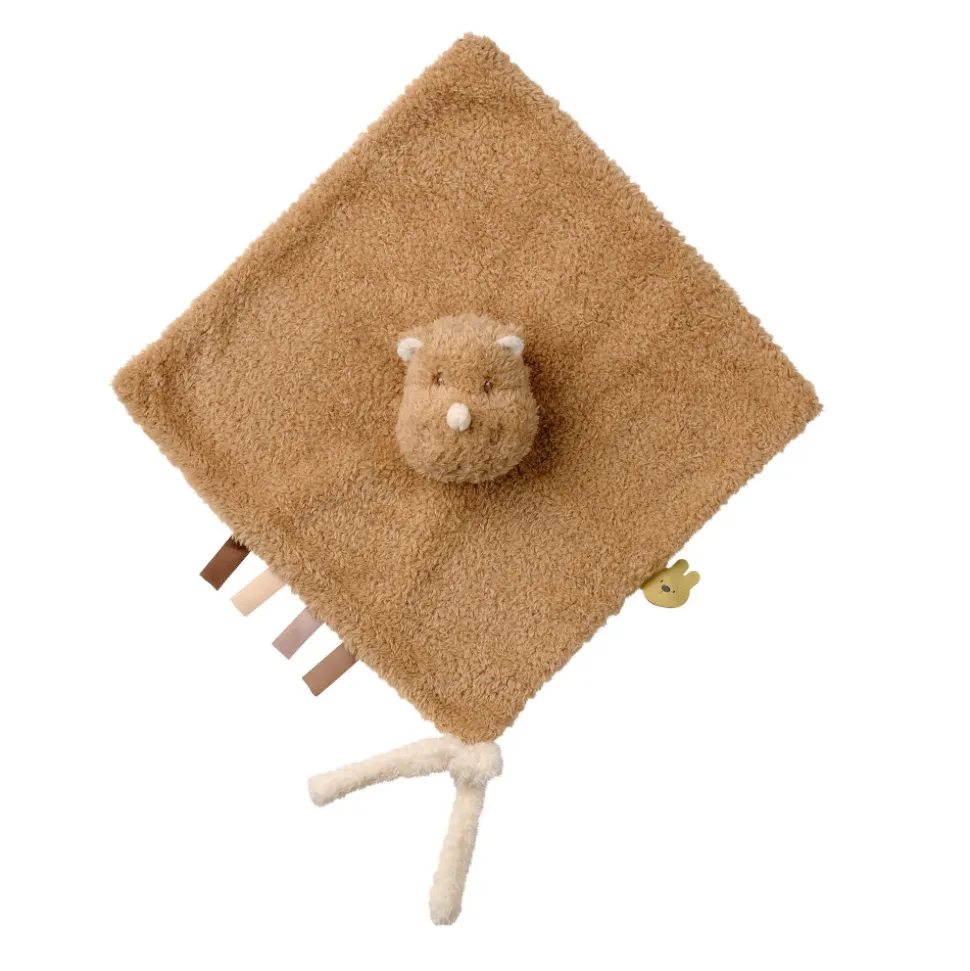 Doudou rhino bouclette caramel bouclette
