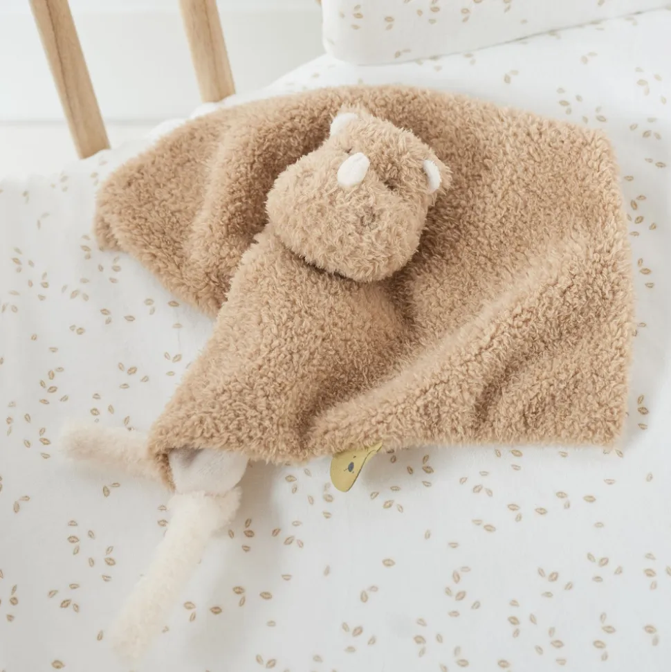 Doudou rhino bouclette caramel bouclette