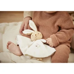 Doudou rond lapin crème