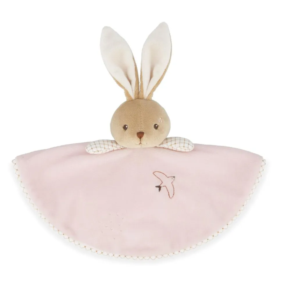 Doudou rond lapin rose