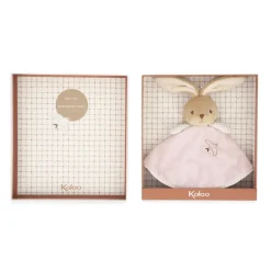 Doudou rond lapin rose
