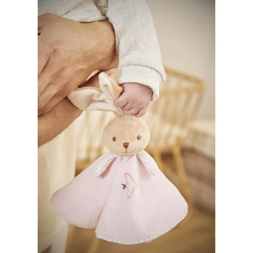 Doudou rond lapin rose