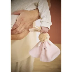 Doudou rond lapin rose