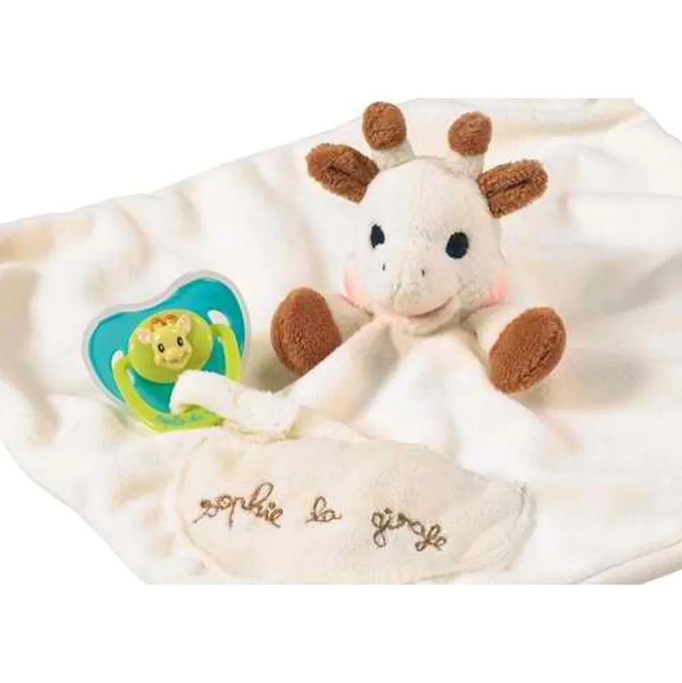 Doudou sophie la girafe avec attache sucette
