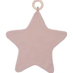 Doudou étoile bi-matière avec anneau de dentition pétale biscuit