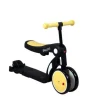 Draisienne évolutive 5 en 1 scootizz avec barre de poussée adulte jaune