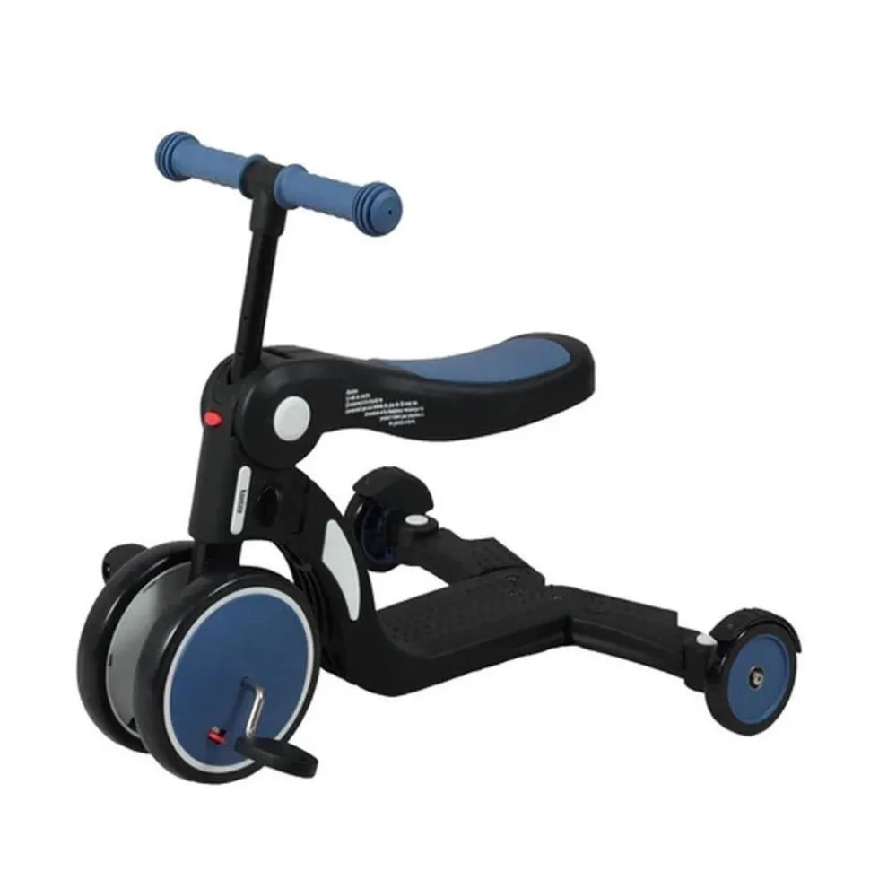 Draisienne évolutive 5 en 1 scootizz avec barre de poussée adulte bleu océan