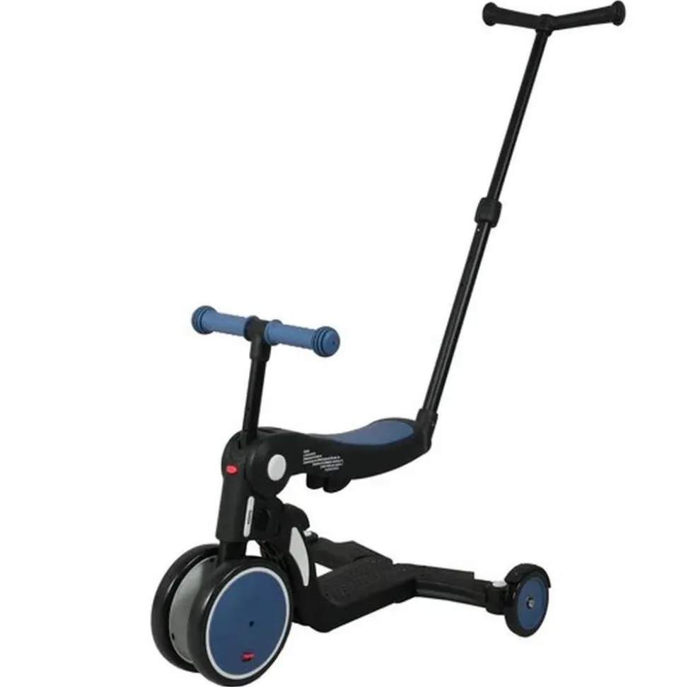 Draisienne évolutive 5 en 1 scootizz avec barre de poussée adulte bleu océan