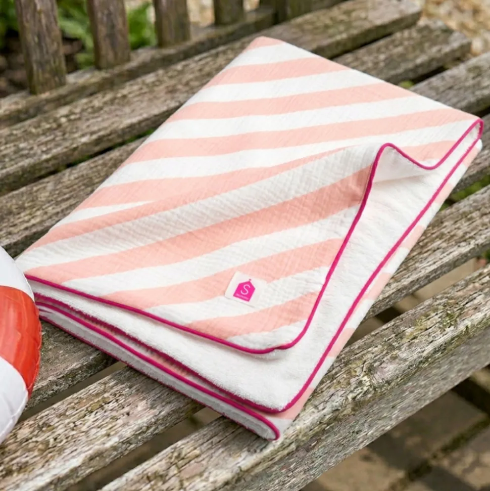 Drap de plage rose