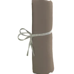 Drap housse bébé 60x120cm taupe