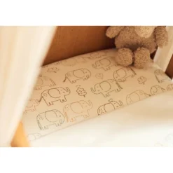 Drap housse berceau 40x80 cm jersey elephant tales