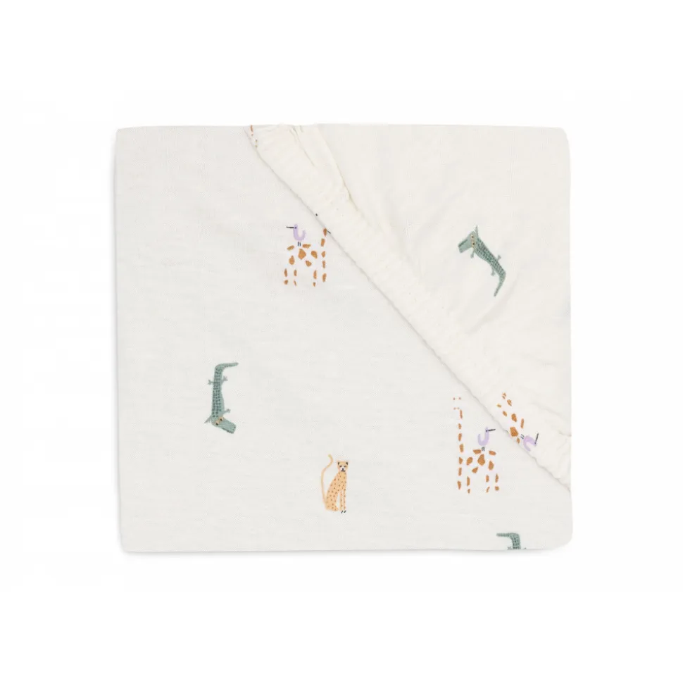 Drap housse berceau 40x80 cm jersey jungle jambo