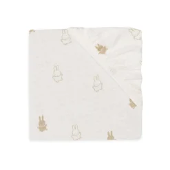 Drap housse berceau 40x80 cm jersey happy miffy nougat