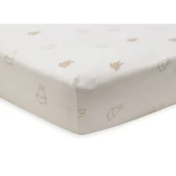 Drap housse berceau 40x80 cm jersey happy miffy nougat