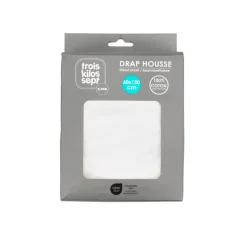 Drap housse blanc 70 x 140 cm