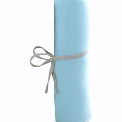Drap housse bleu ciel 60 x 120 cm