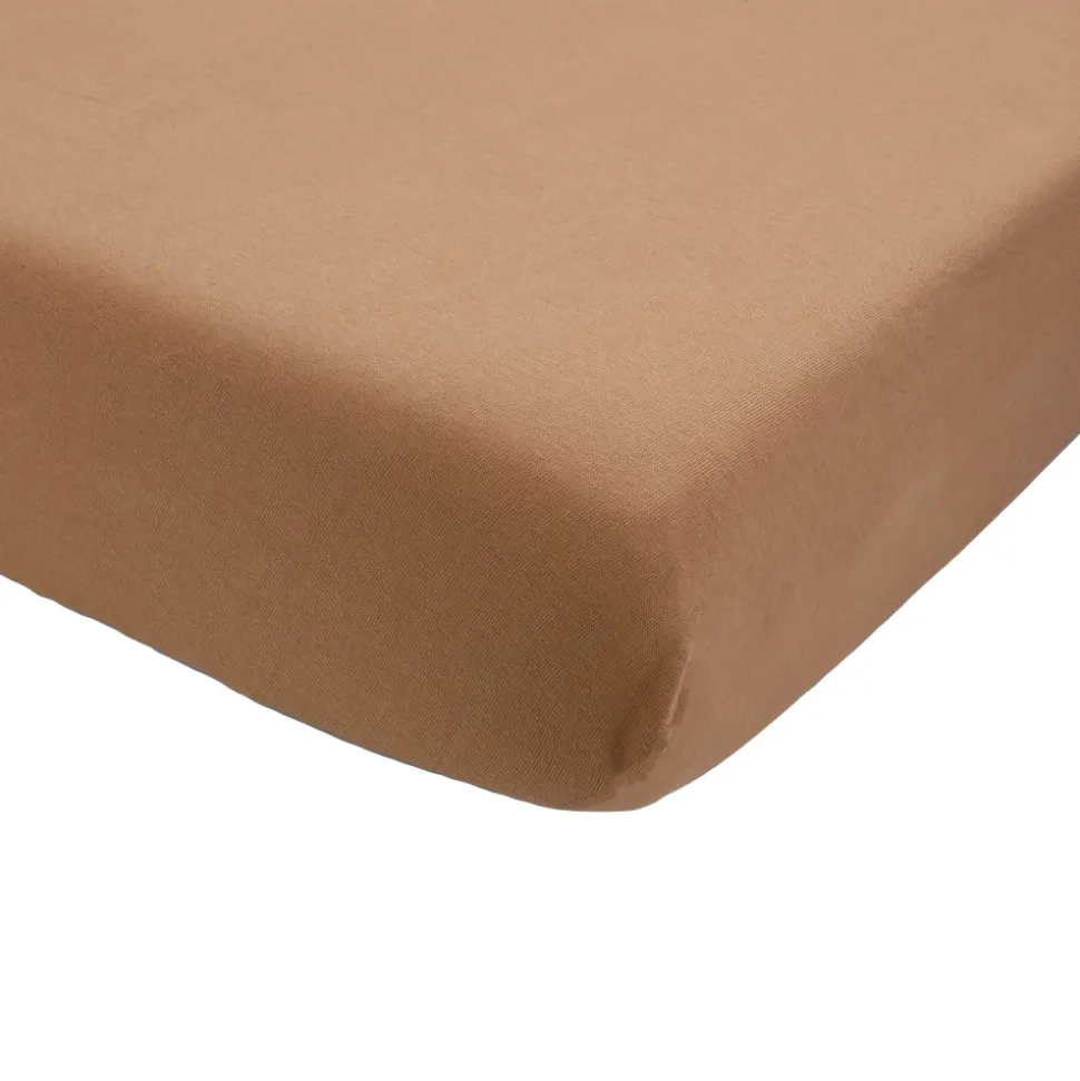 Drap housse camel 60 x 120 cm