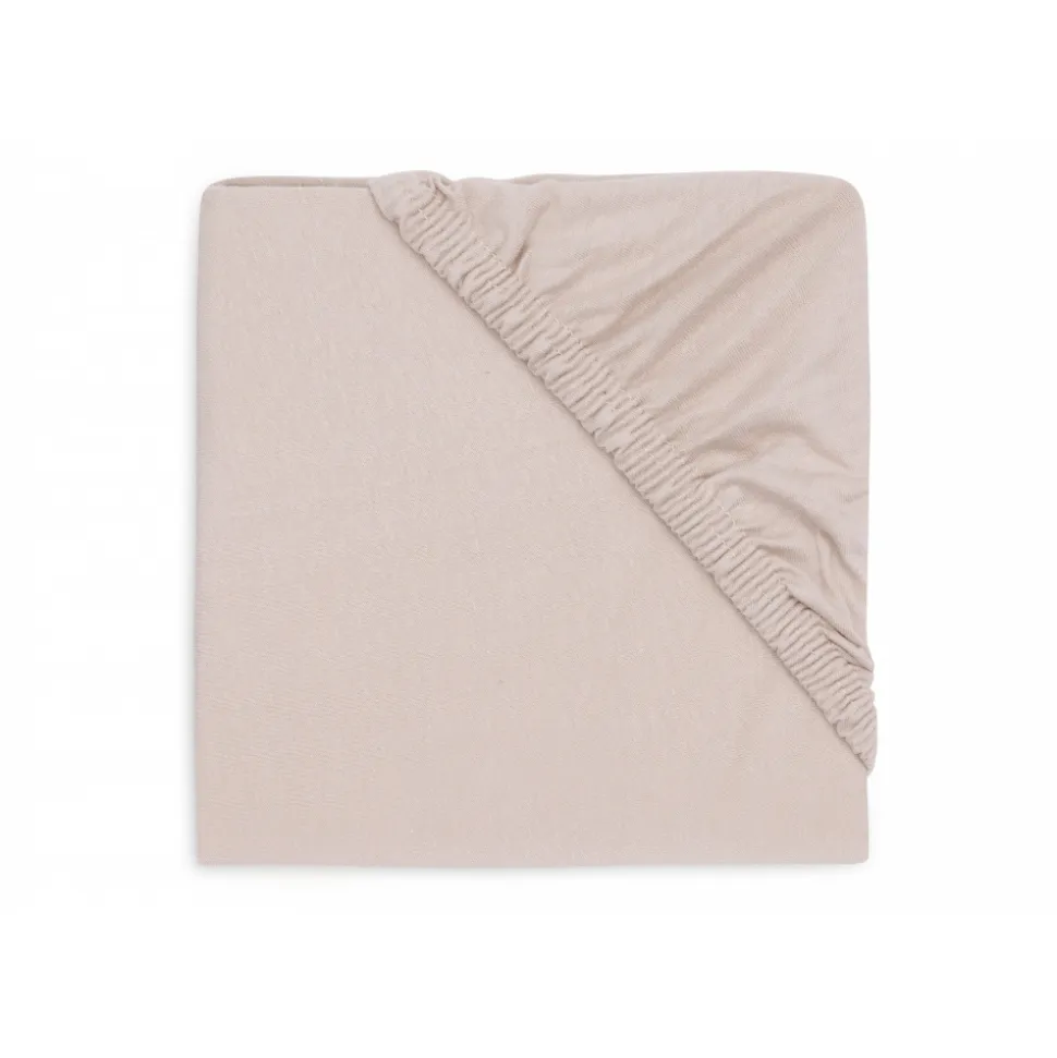 Drap housse ø95cm en jersey matelas de parc nougat