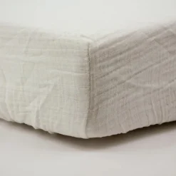 Drap housse ecru 70 x 140 cm double gaze