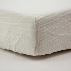 Drap housse ecru 60 x 120 cm double gaze