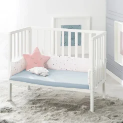 Drap-housse en jersey 40x90cm - 45x90cm lil planet bleu clair