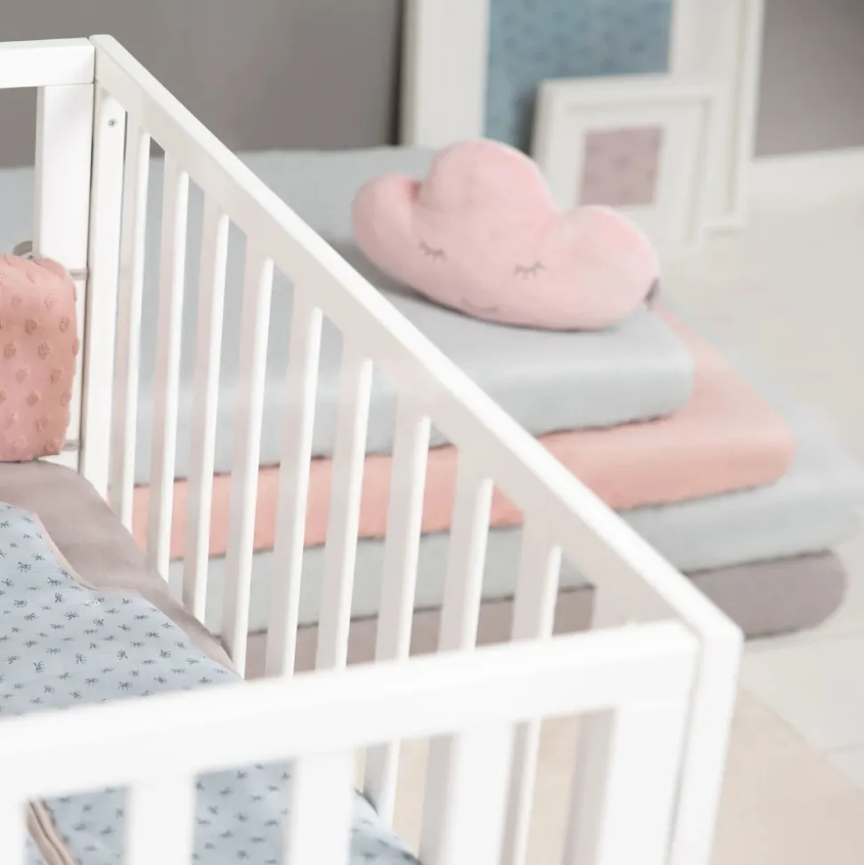 Drap-housse en jersey 40x90cm - 45x90cm lil planet gris argenté