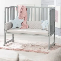 Drap-housse en jersey 40x90cm - 45x90cm lil planet gris argenté