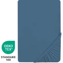 Drap-housse en jersey 40x90cm - 45x90cm seashells indigo