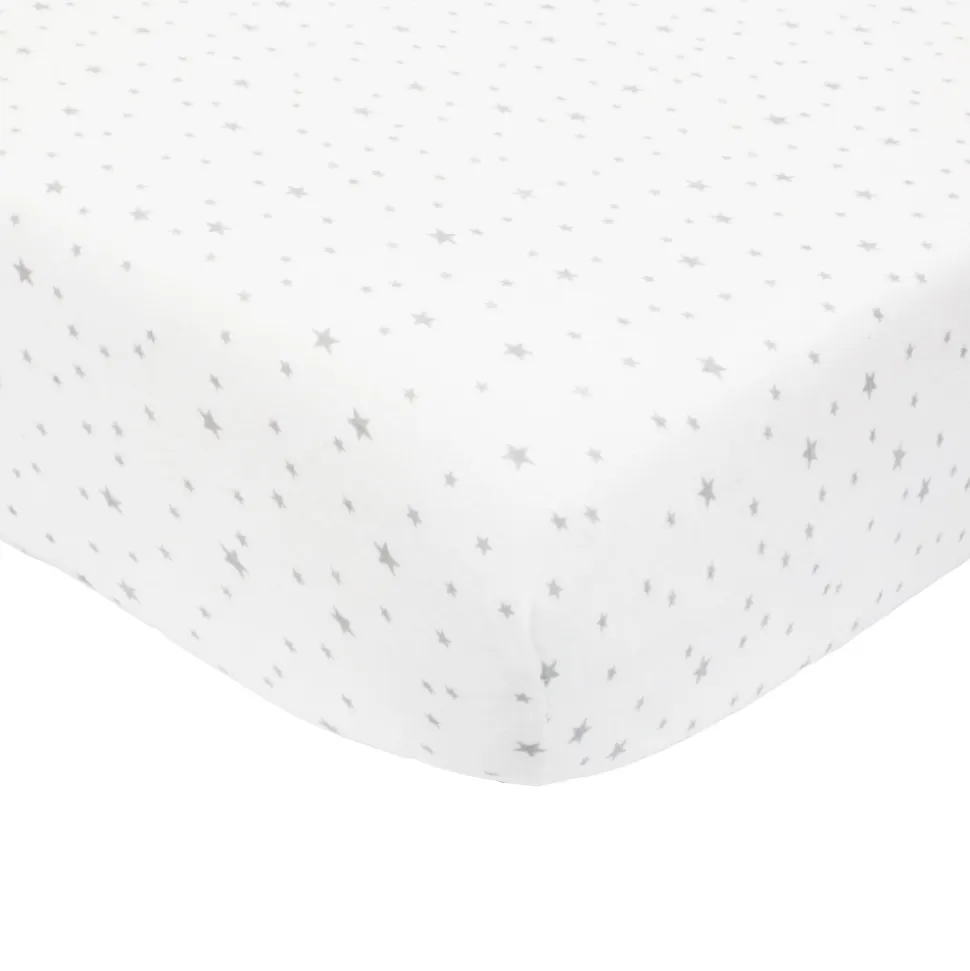 Drap housse 70*140 - etoiles blanc