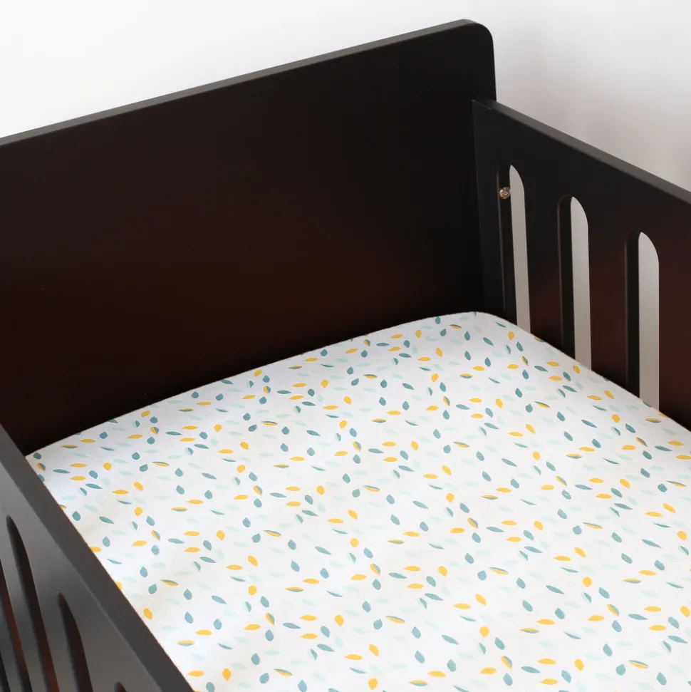 Drap housse 70*140 - feuilles