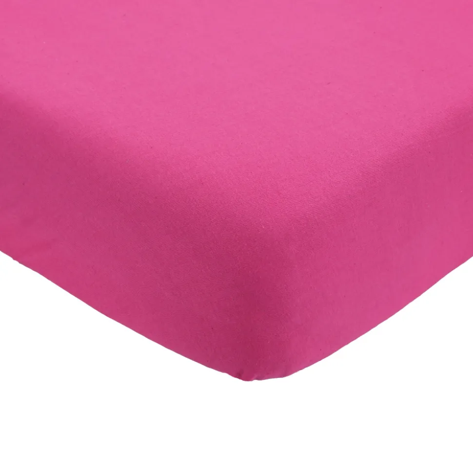 Drap housse framboise 70 x 140 cm