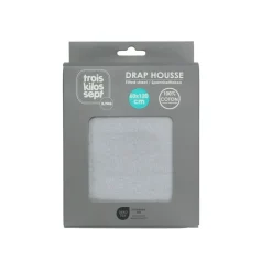 Drap housse gris 70 x 140 cm