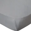 Drap housse gris 60x120 cm jersey
