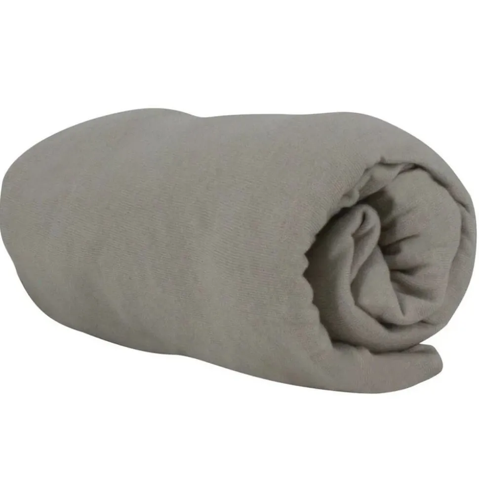 Drap housse gris 60x120 cm jersey