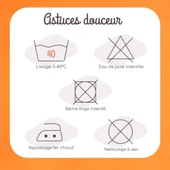Drap housse orange 40 x 80 cm