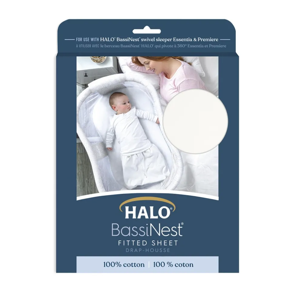 Drap housse pour berceau bassinest blanc