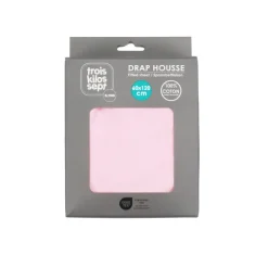 Drap housse rose 40 x 80 cm