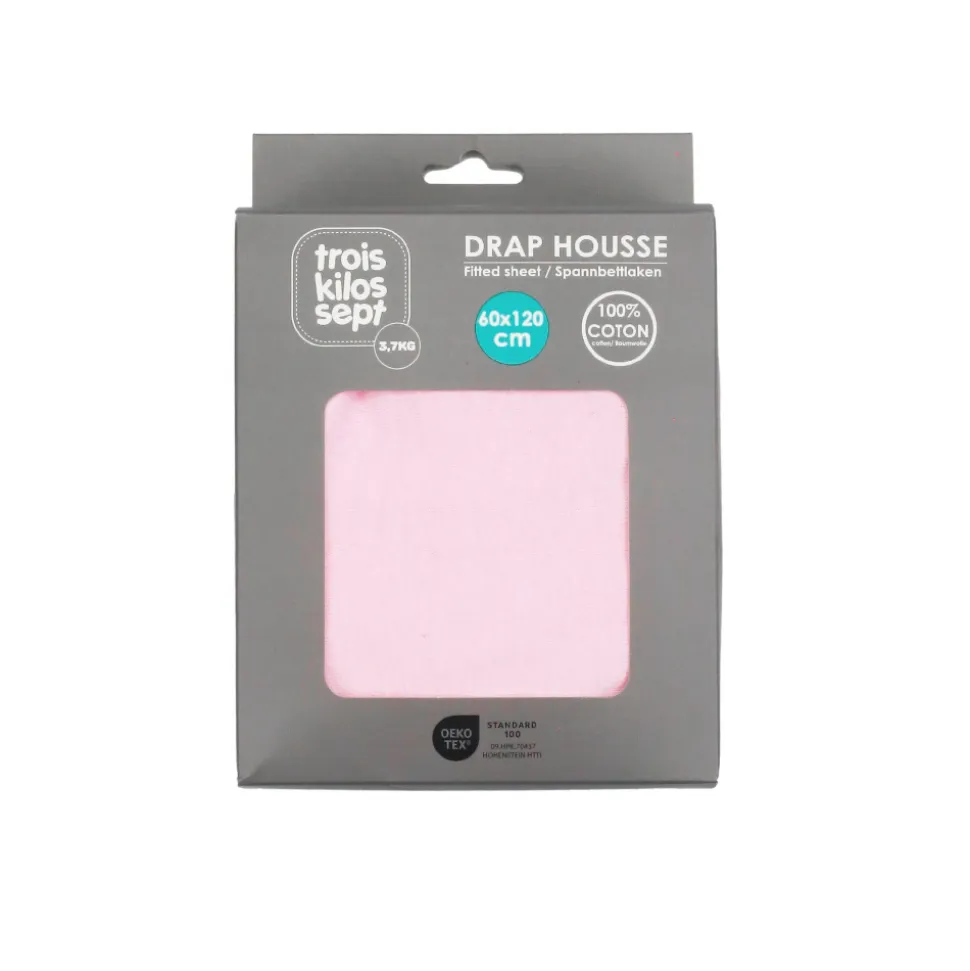 Drap housse rose 40 x 80 cm