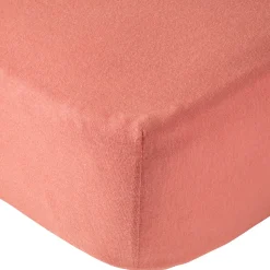 Drap housse terracotta 70 x 140 cm