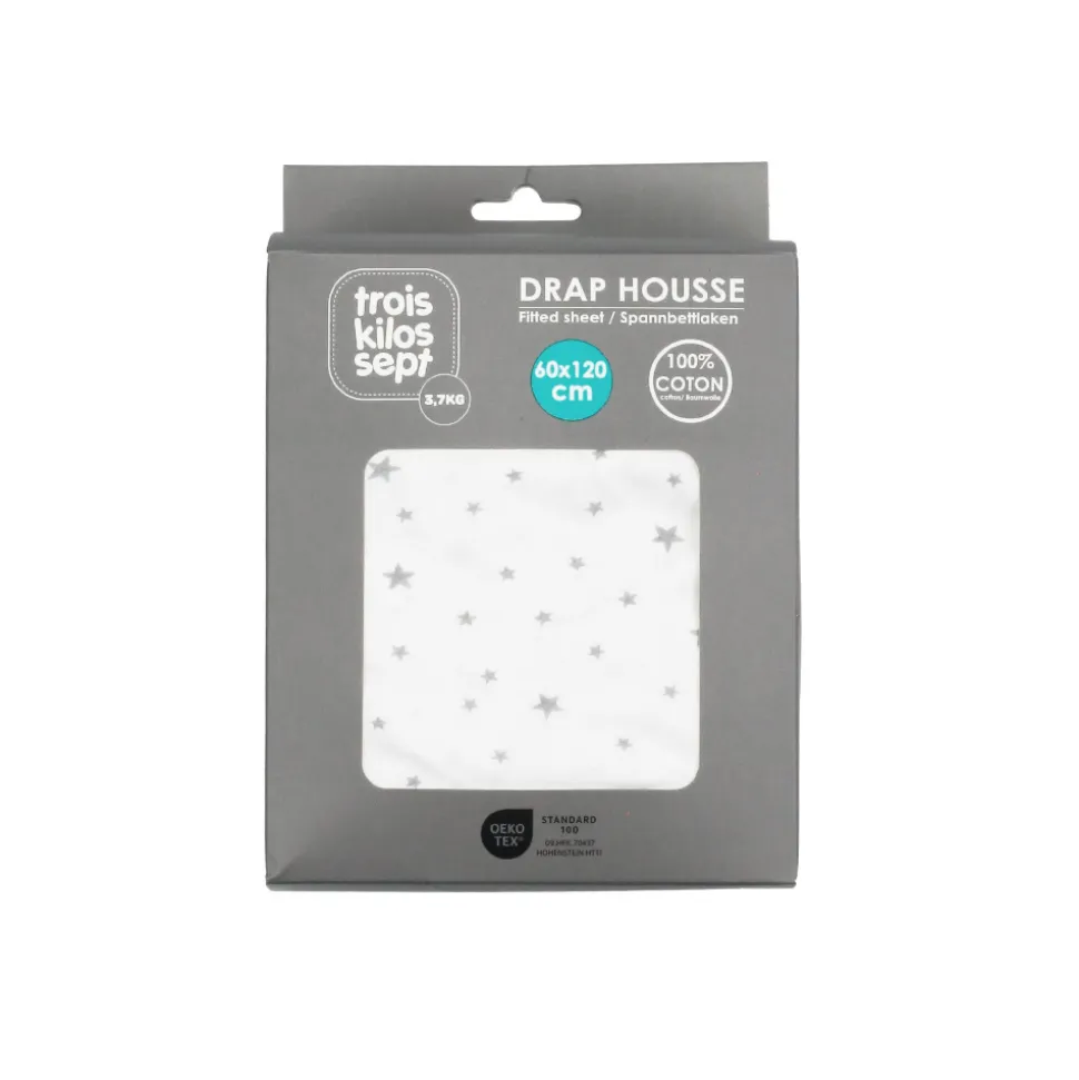Drap housse étoiles 60 x 120 cm