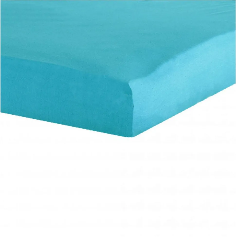 Drap housse turquoise 70 x 140 cm