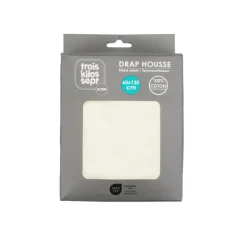 Drap housse vanille 60 x 120 cm